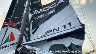 【続報】白石康次郎、大西洋でメインセール修復作業が続く