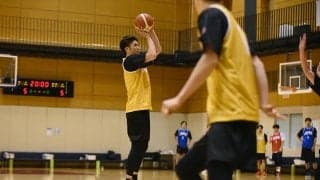 日本代表合宿参加中の金丸晃輔…「ライバルには負けたくない。シューターとしての役割を果たしたい」