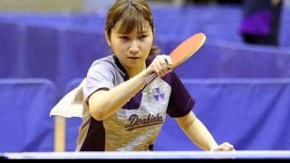 四天王寺卒の三浦（同志社大）が女子V　男子は関学大・吉田が優勝＜関西学生新人卓球大会＞