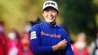 渋野日向子が暫定首位発進　最終戦の復調に笑顔満開「そろそろ強気でいかないと」