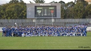 【アメリカンフットボール部】　立命大に１６－１４で勝利し、甲子園ボウル出場決定！