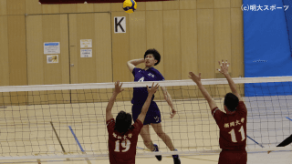 福岡大に３－０で勝利　３回戦進出/全日本大学選手