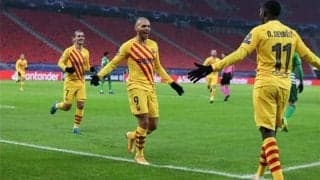 前半3ゴールで快勝のバルサ、アルバや得点した攻撃陣に最高評価「8」