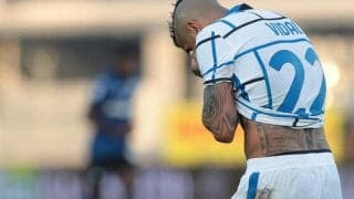 逆転突破目指すインテルに痛手、ビダルがシャフタール戦欠場