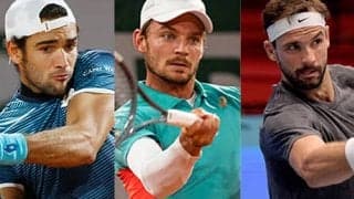  3選手がコート練習「良い時間」 