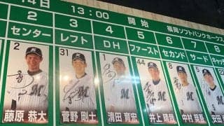 ロッテ、ナインの顔パネルなどネットオークション実施　「世の中に一つしかない一品」