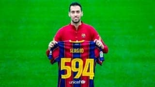 “594”の数字を残したブスケツ...プジョル超えでレジェンド3人を追う