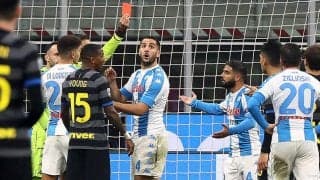 インテル戦で一発退場のインシーニェが1試合の出場停止と罰金の処分… 