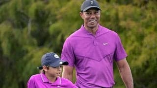 ウッズ11歳愛息、好ショット連発に同組トーマスも絶賛「君はお父さんより遥かに良い」