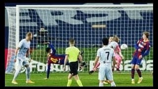 豪快ボレーで初ゴール バルサCBアラウホがファンと喜びを共有「気を引き締めて頑張ろう」