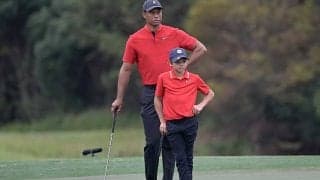 ウッズ11歳愛息、偶然生まれた“父譲りの喜び方”に米感嘆「全米の心掴む」「DNAだ」