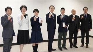 春高バレー出場を知事に報告　福島県代表の福島商（男子）と郡山女大付（女子）