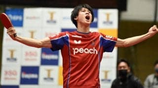 パリ五輪目指す戸上隼輔「東京五輪代表に負けたくない」 張本に今季2勝目でチーム救う