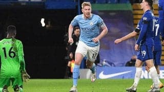 最前線出場で1G1Aのデ・ブライネをペップも激賛！ 「言葉は不要」