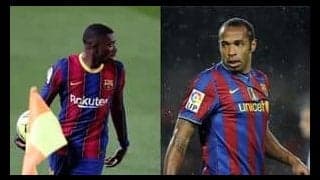 輝きつつあるデンベレ バルサ史上最高のフランス人FWアンリの背中を追う