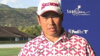 松山英樹、トップと4打差好発進に「アイアンショットが上手く行き始めた」