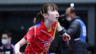 早田ひな「勝てて自信になった」ジュニア女王の挑戦退けベスト8進出