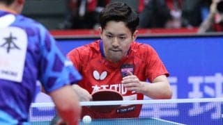 及川瑞基、五輪代表・張本を下す金星　初めての4強入り＜全日本卓球＞