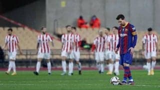 メッシ退場のバルサ 今季初タイトル獲得ならず...ビルバオがスーペルコパ制覇