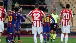 一発レッドのメッシ 2試合の出場停止処分が決定