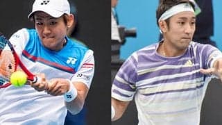  西岡、内山ら コートで練習再開 