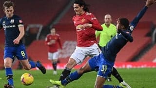 ユナイテッド、記録的大勝劇の裏で不安要素…HT交代カバーニが足首負傷