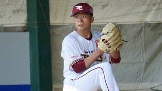 楽天ドラ1早川、キャンプ3度目ブルペンで最多102球　島内、辰己が打席に入る場面も