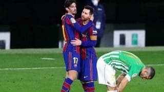 途中投入メッシがさすがの存在感!　トリンコン待望の移籍後初弾でベティス撃破のバルセロナがリーグ6連勝!《ラ・リーガ》