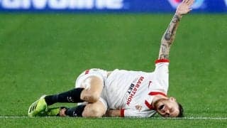 好調セビージャに痛手…左足首捻挫のオカンポスはコパのバルサ戦、CLドルト戦など今後数試合を欠場へ