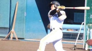 鷹ドラ1井上朋也が実戦初打席で初安打　B組の初シート打撃で快音響かせ非凡さアピール
