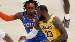 【NBA】“目隠しディフェンス”でレブロンに対抗　必死なサンダー選手に米笑撃「彼が好きだ」