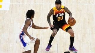 シクサーズとジャズによる“東西首位対決”で大暴れを見せたジョーダン・クラークソン