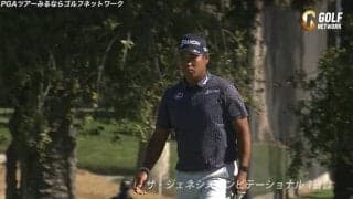 【動画】松山英樹、17番パー5では砂イチで楽々バーディ