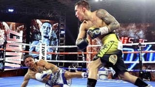 Sフェザー級に新王者が誕生！　左カウンター一撃で失神KO、デビュー29連勝で2階級制覇