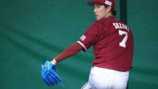 楽天・岸、背番号「7」でブルペン43球　25日の初実戦で開幕投手アピールへ