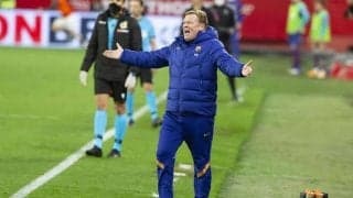 クーマンも苛立ち隠せず...終盤の失点で試合後の“恒例行事”は中止に