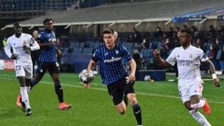 レアル メンディの終了間際のゴラッソでアタランタに勝利、CL1stレグで辛勝