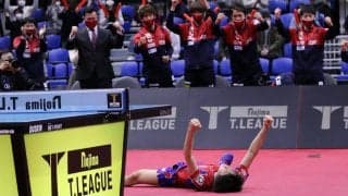 前期MVPの戸上隼輔が激戦制す　琉球、初優勝へあと1つ＜Tリーグファイナル男子＞