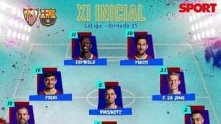 バルサ セビージャ戦へ5バックを採用【先発メンバー】