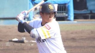 鷹2年目の海野がOP戦チーム1号　松田から貰ったのはニセモノのHRボール…なぜ？