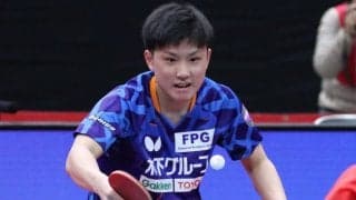 張本智和、快勝スタート　台湾の39歳寄せ付けず＜卓球・WTTコンテンダードーハ＞