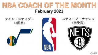 クイン・スナイダー（ジャズ）、スティーブ・ナッシュ（ネッツ）が2020-21NBAシーズン2月の月間最優秀コーチに