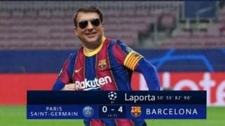 「ラポルタ効果」を期待 PSG撃破へ新会長がパリ遠征に同行