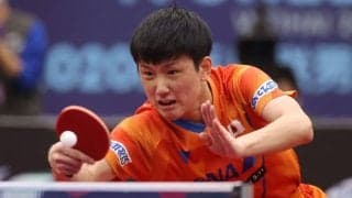 張本智和、決勝進出　五輪銅メダリストにリベンジ＜WTTスターコンテンダードーハ＞
