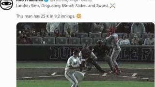 10回2/3を27Kの米スーパー大学生　超変化スライダーが反響拡大「ビデオゲームの世界」