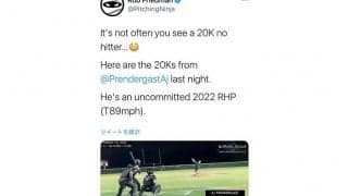 7回20Kでノーヒットノーラン　米高校生に現地注目「彼と契約しろ」「凄いスタミナ」