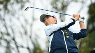 渋野日向子、残り2ホールで豪雨中断　単独首位サイ・ペイインに6打差の暫定14位