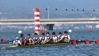 【端艇】新たな挑戦～同志社大とのコースタルローイング～