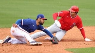 【MLB】大谷翔平がOP戦10試合連続安打、第2打席で強烈中前打　直後に二盗決める