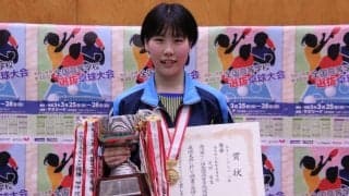 女子は芝田（敦賀）がV　男子優勝は池田（関商工）＜卓球・全国高校選抜シングルス2部＞